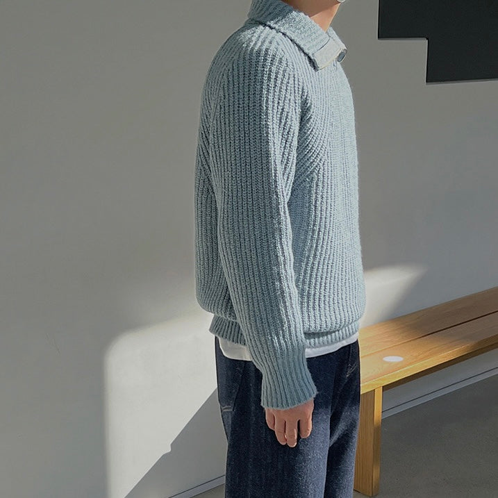 Azure Quarter-Zip Sweater